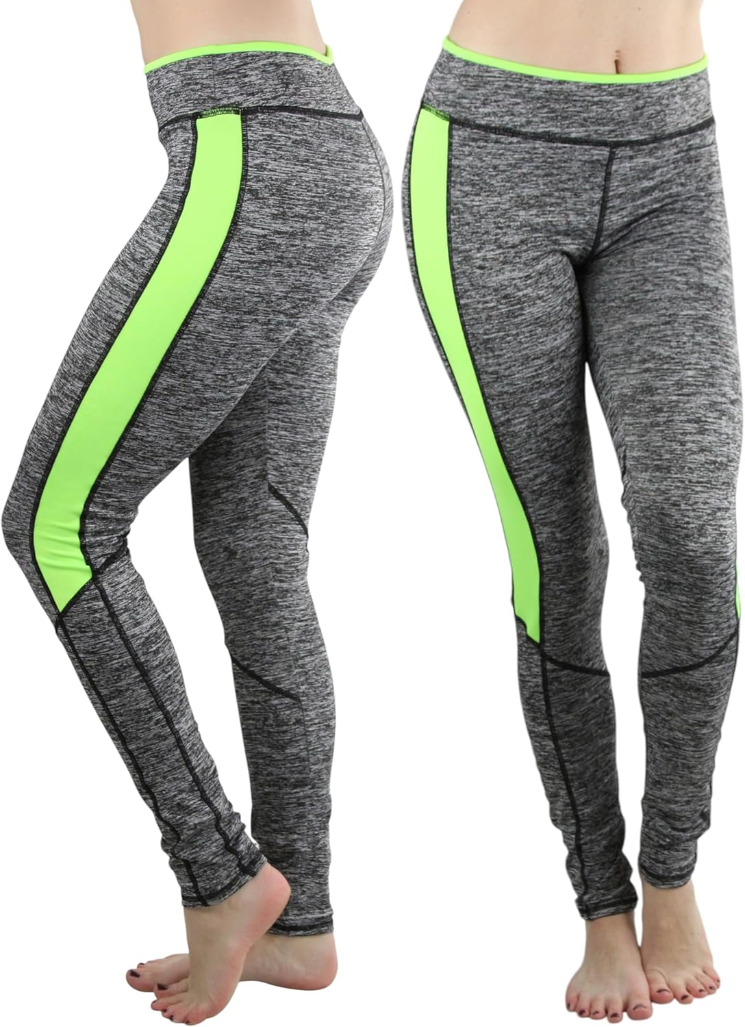 Tobeinstyle Women’S Comfort Heather Assorted Active Wear Seamless Leggings
