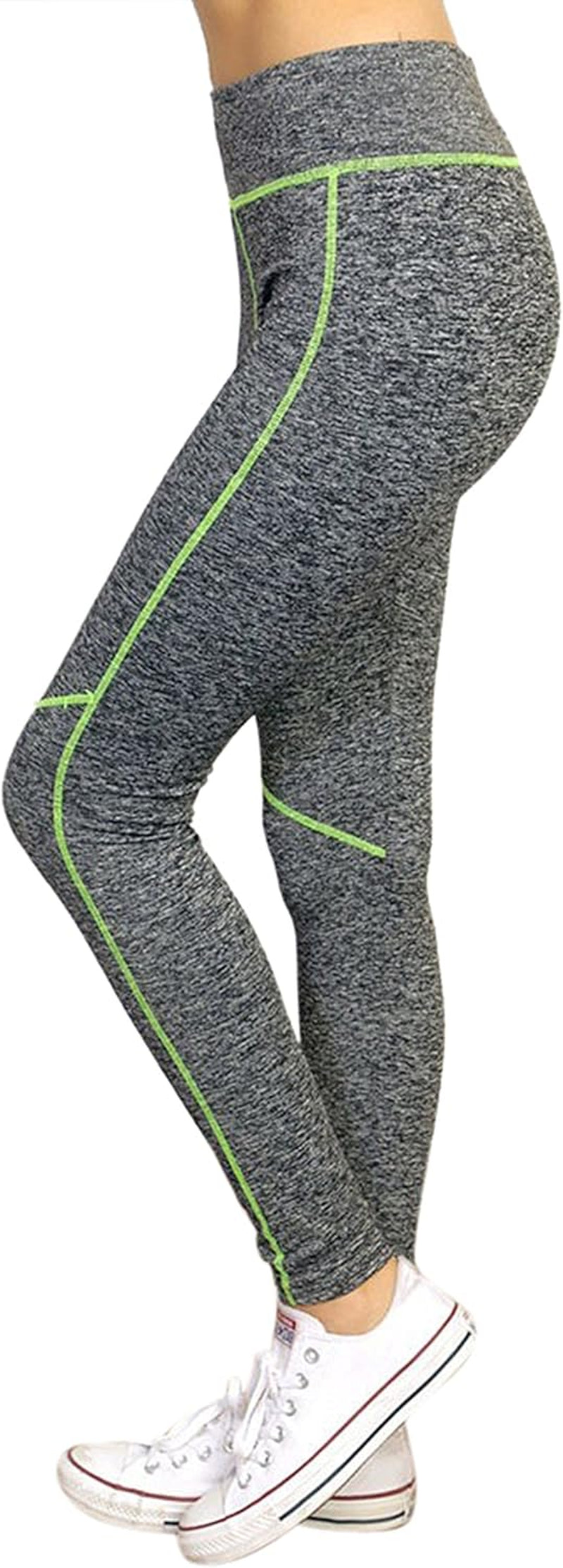 Tobeinstyle Women’S Comfort Heather Assorted Active Wear Seamless Leggings