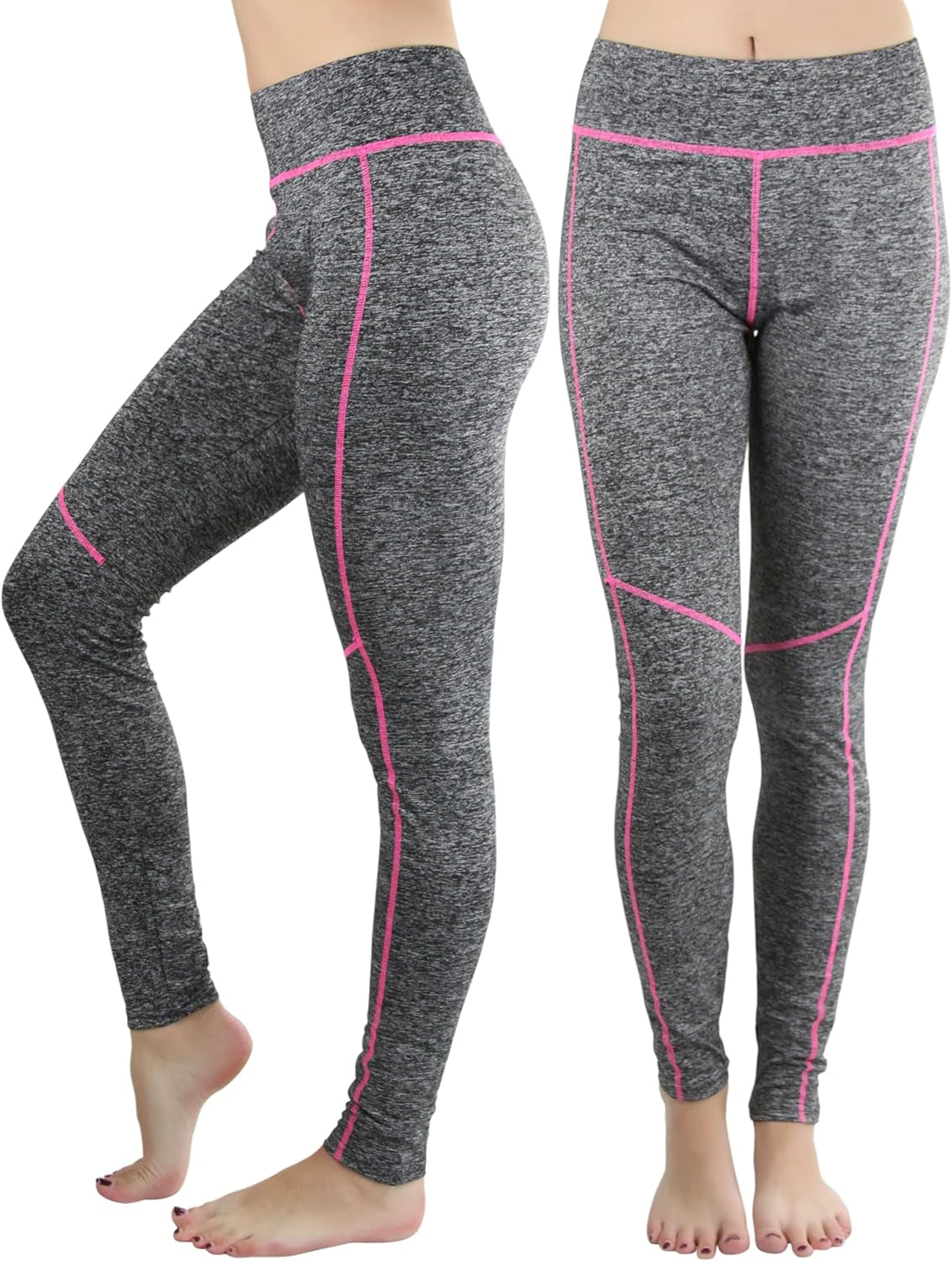 Tobeinstyle Women’S Comfort Heather Assorted Active Wear Seamless Leggings
