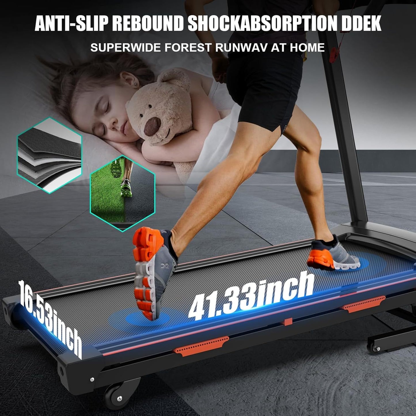 Home Automatic Tilt Treadmill – Powerful, Foldable & Energy-Efficient
