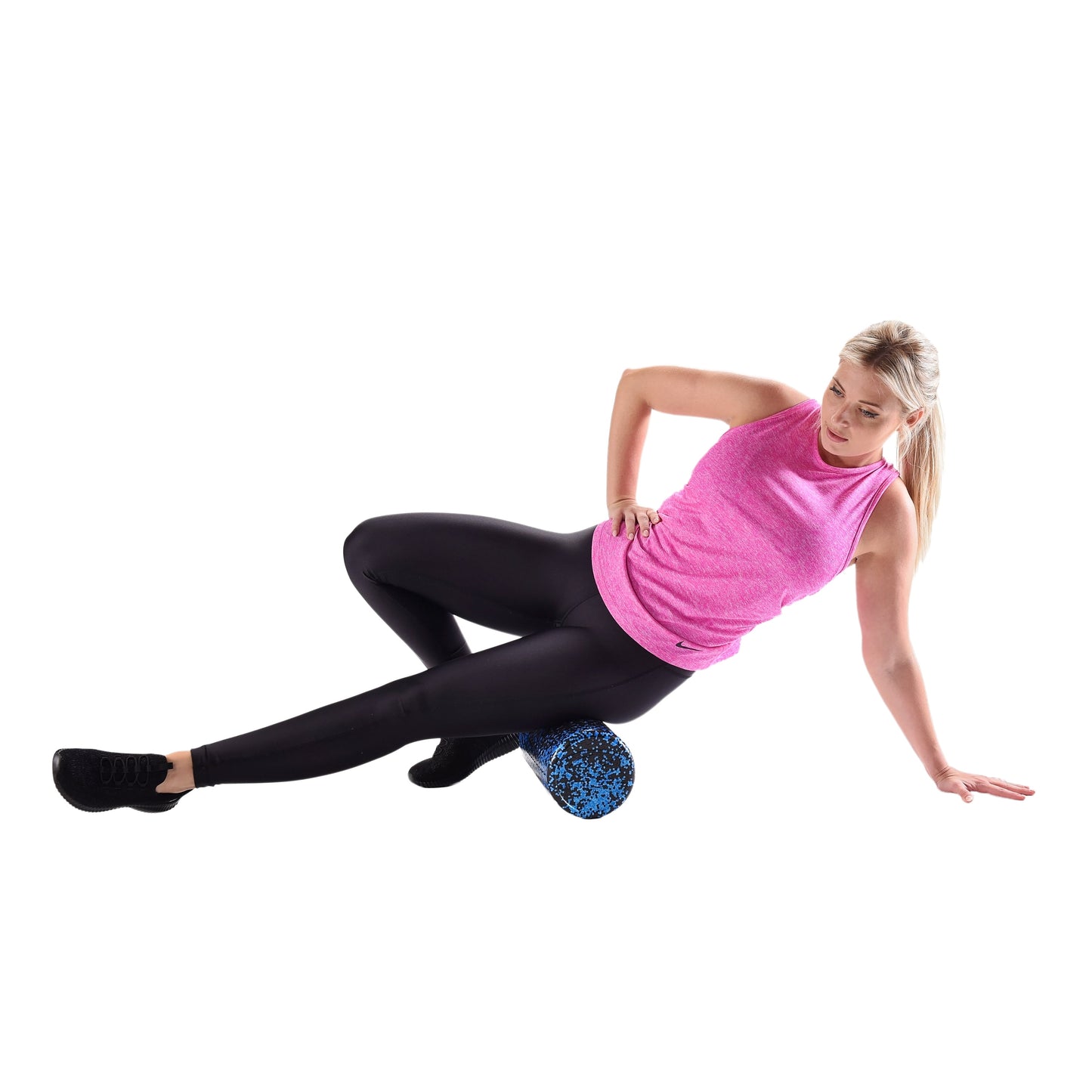 Athletic Works High Density Foam Roller, 13" Length, Blue/Black