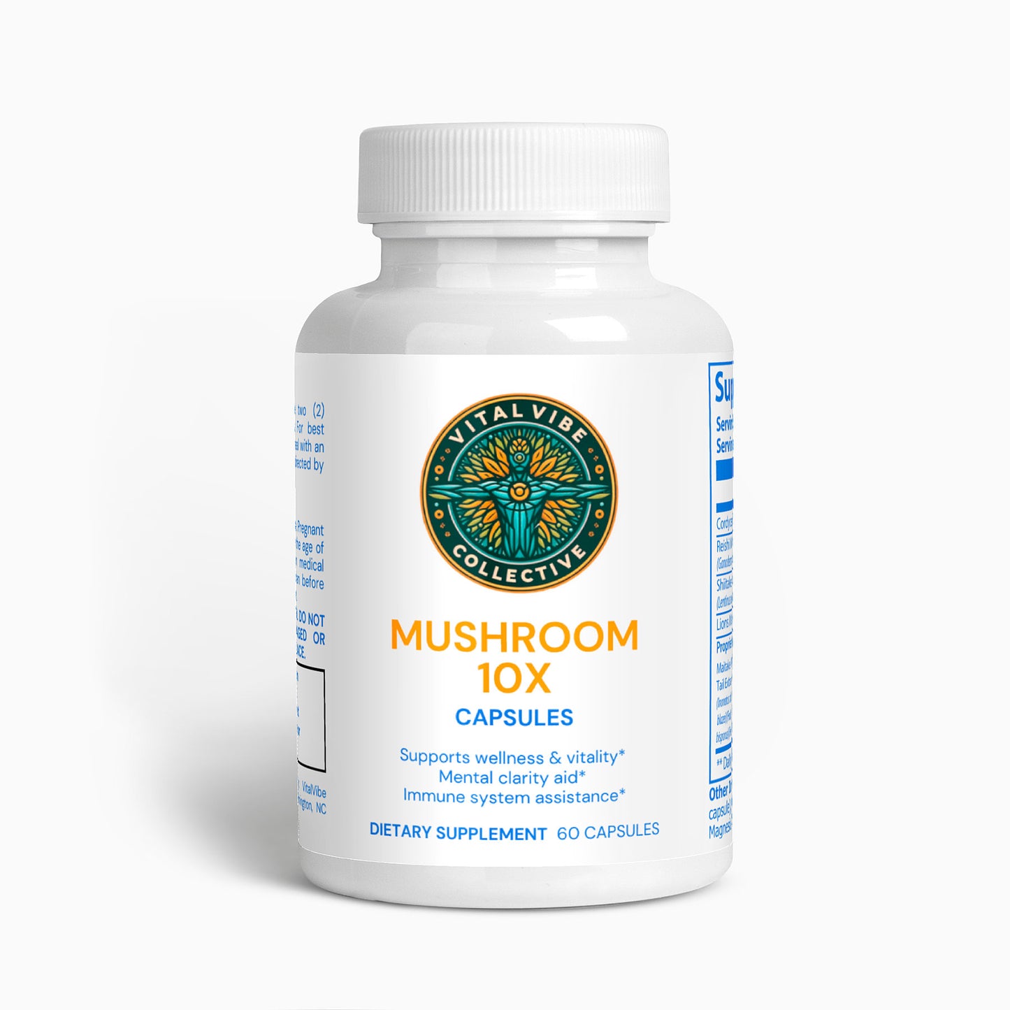 VitalVibe Mushroom Complex 10X: Immune Support and Vitality