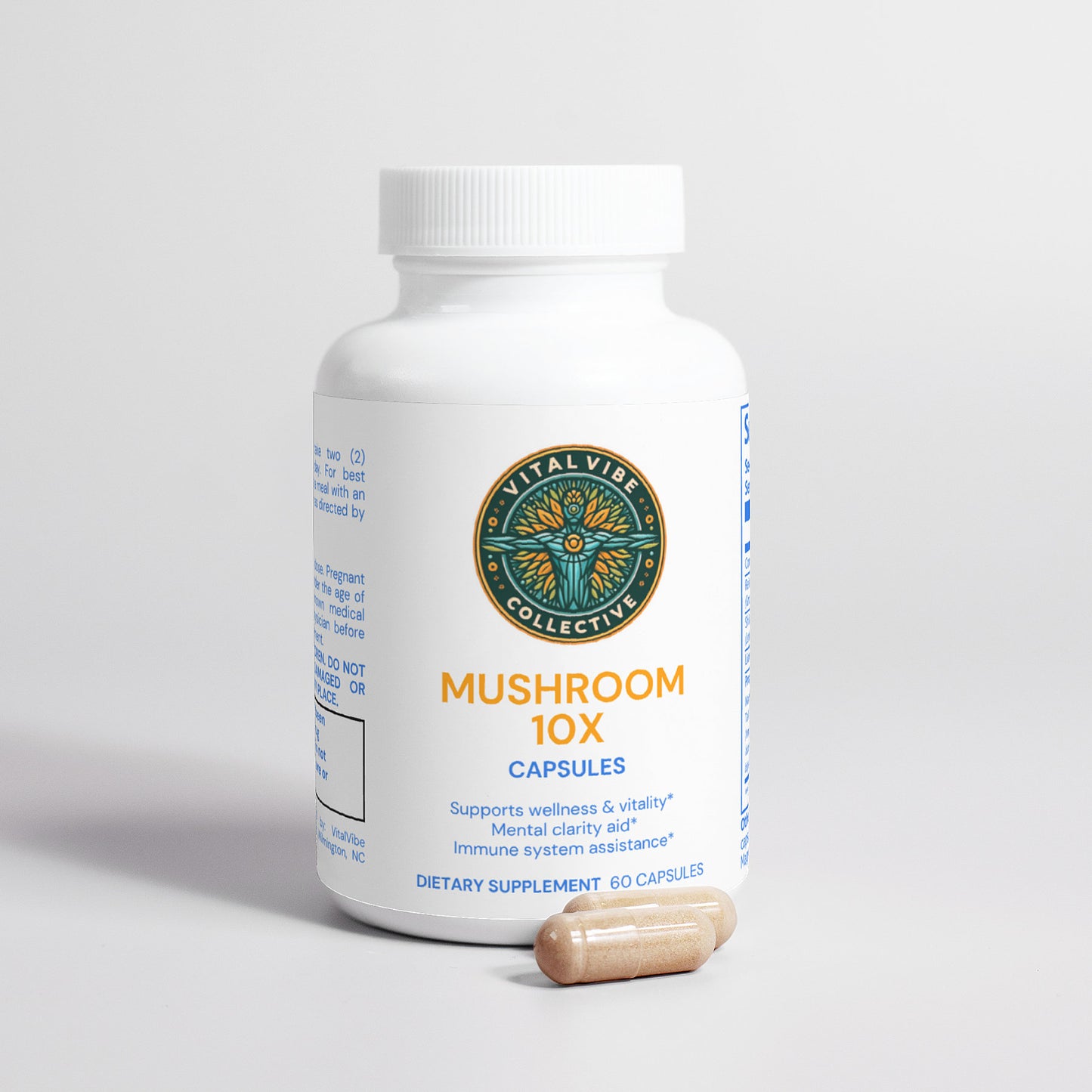 VitalVibe Mushroom Complex 10X: Immune Support and Vitality