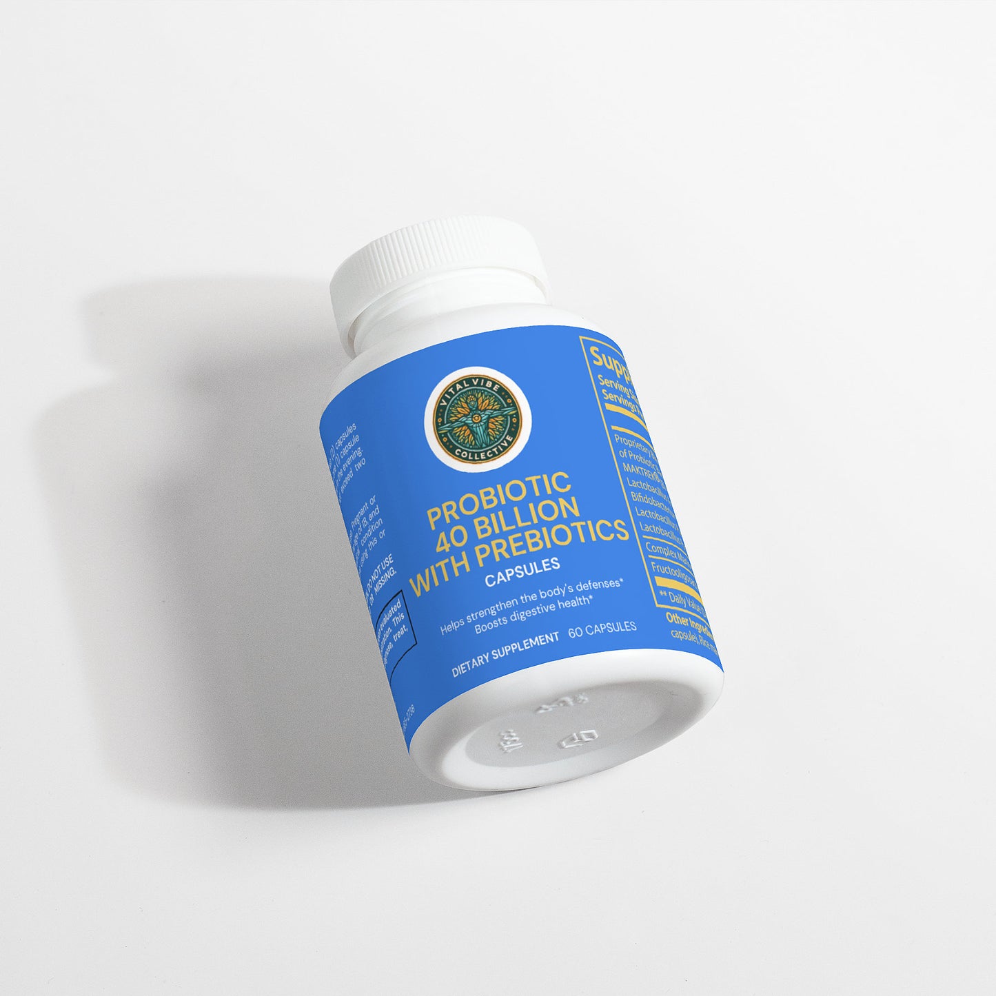 VitalVibe Probiotic 40 Billion with Prebiotics: Gut Health and Immunity