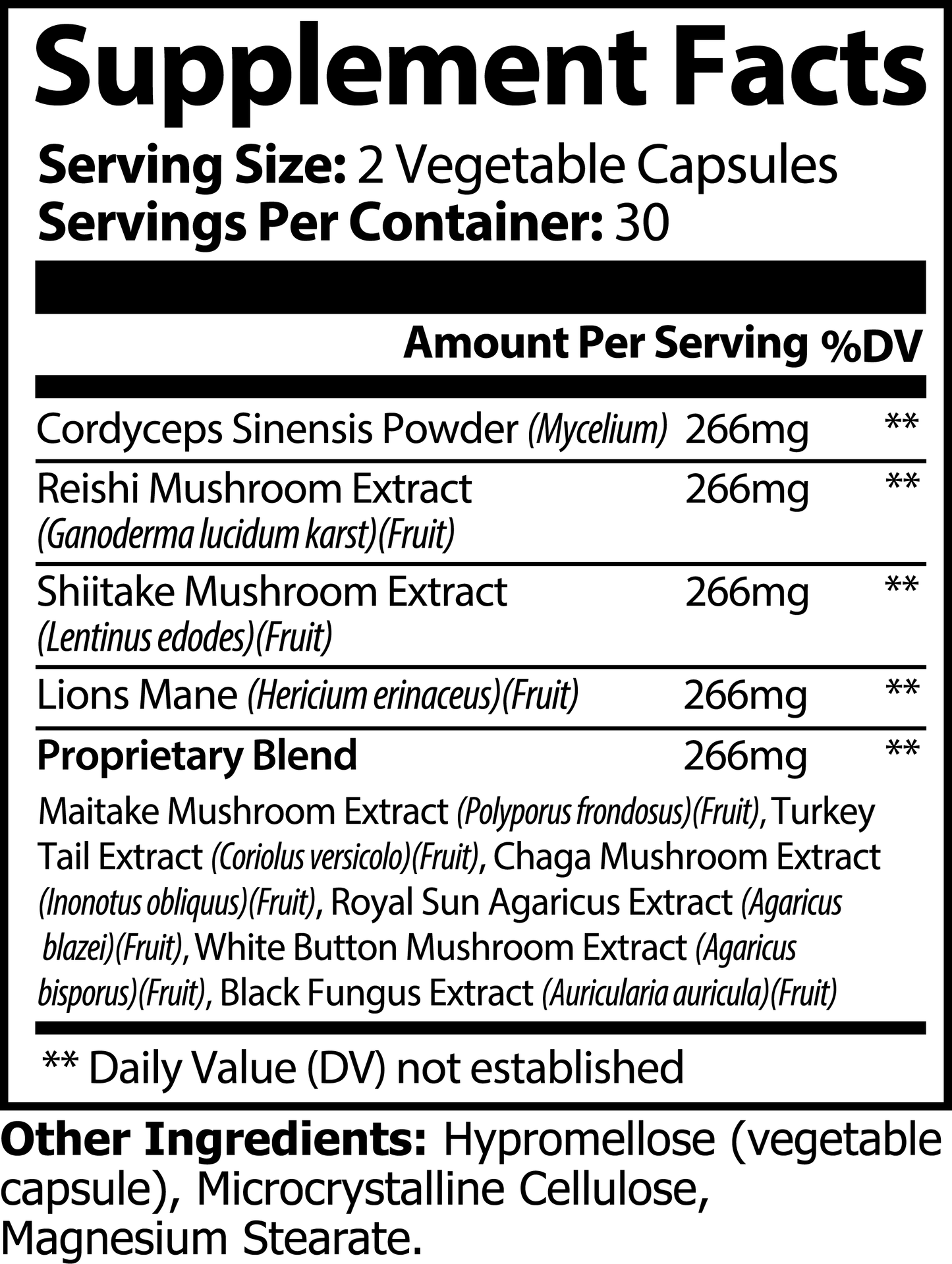 VitalVibe Mushroom Complex 10X: Immune Support and Vitality