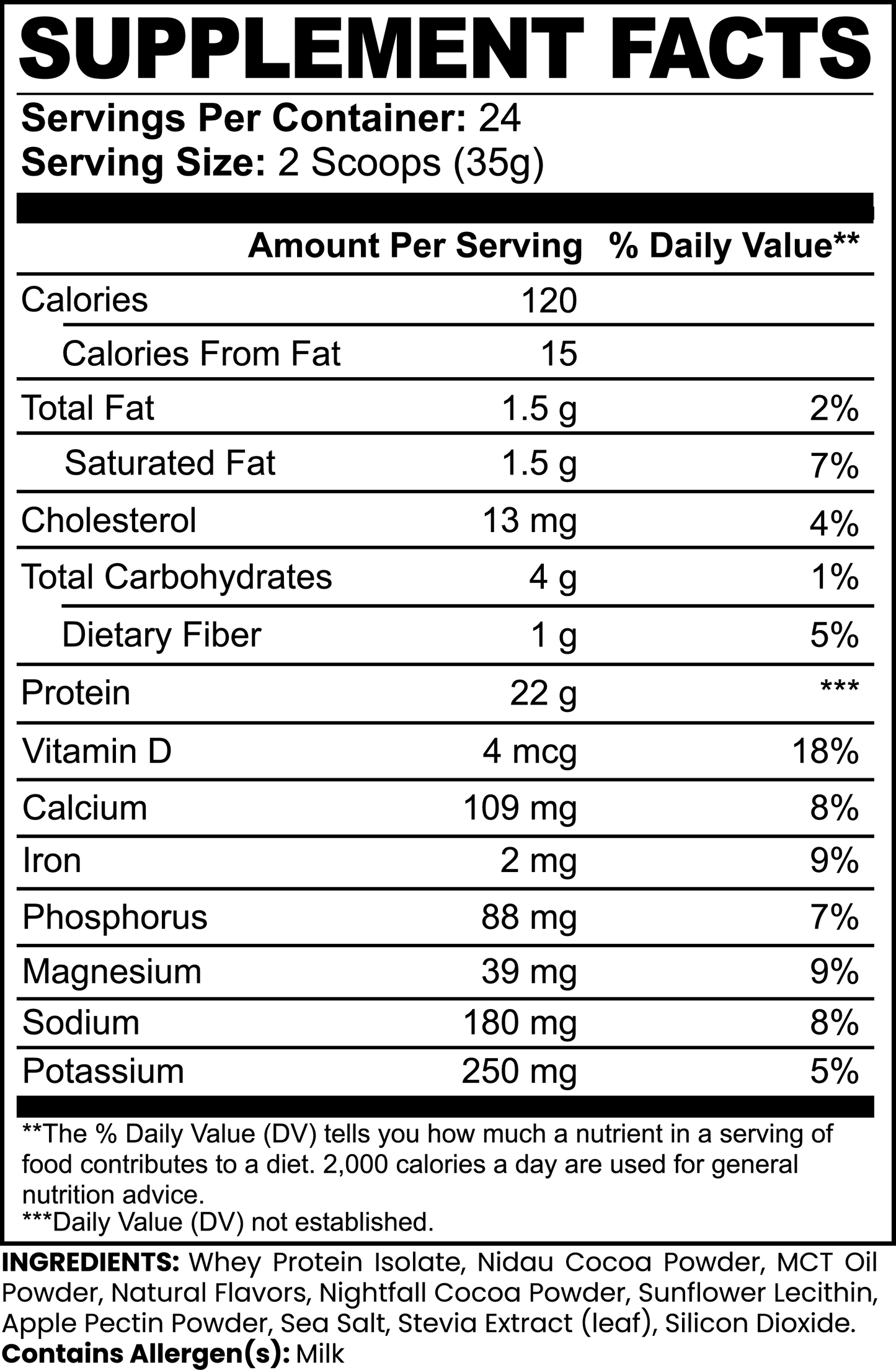 Pure VitalVibe Performance: Chocolate Whey Protein Isolate