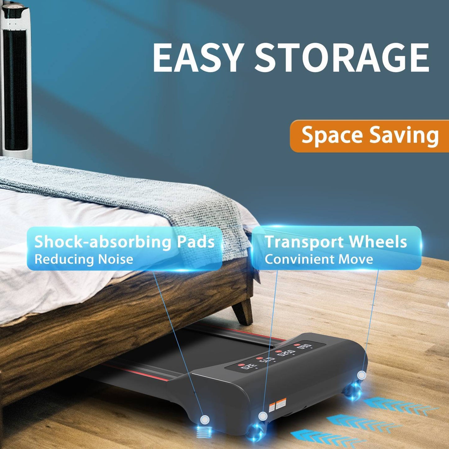 🏃 Under Desk Treadmill – Quiet, Compact Walking Pad for Home & Office Fitness