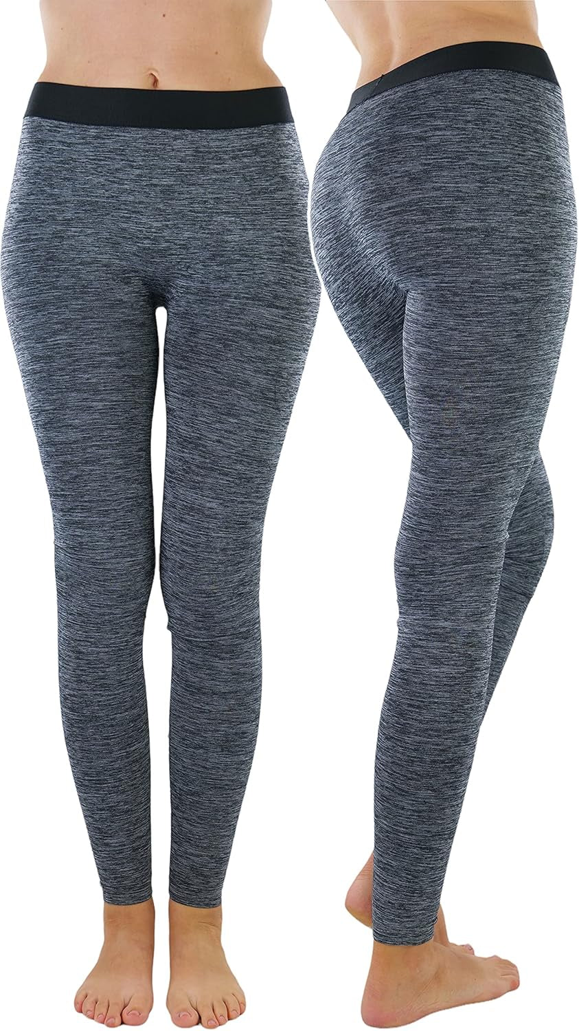Tobeinstyle Women’S Comfort Heather Assorted Active Wear Seamless Leggings