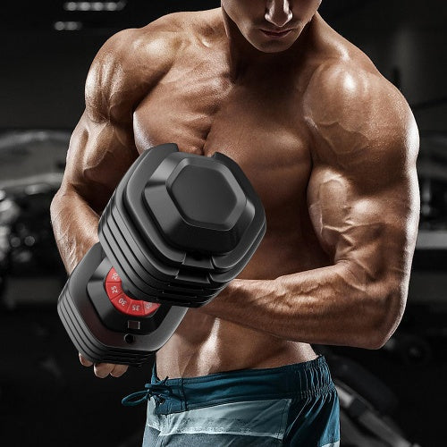 VitalVibe 9-in-1 Adjustable Dumbbell – Quick-Select Strength Training for Home & Gym