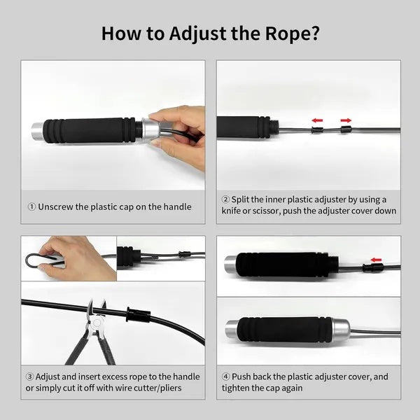 Tangle-Free Adjustable Jump Rope – Smooth, Fast & Customizable