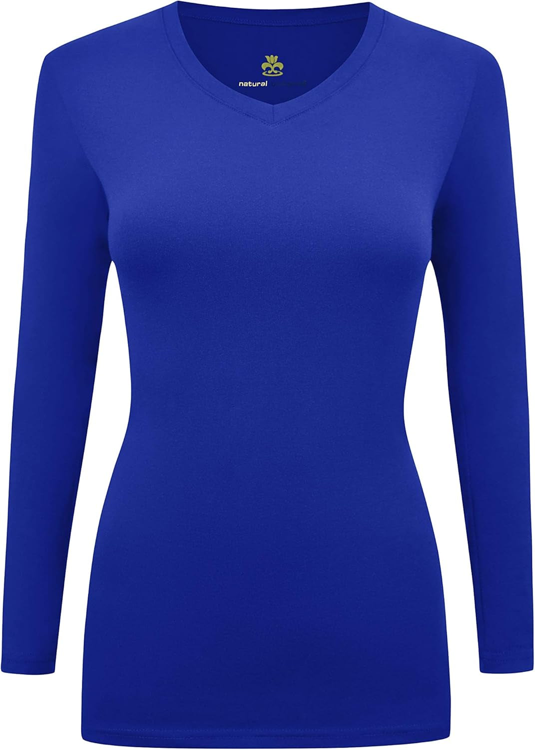 Natural Uniforms Women'S under Scrub Tee V-Neck Long Sleeve T-Shirt