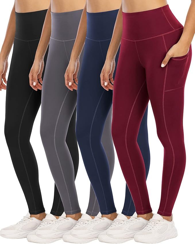Four Piece Yoga Pants With Pockets