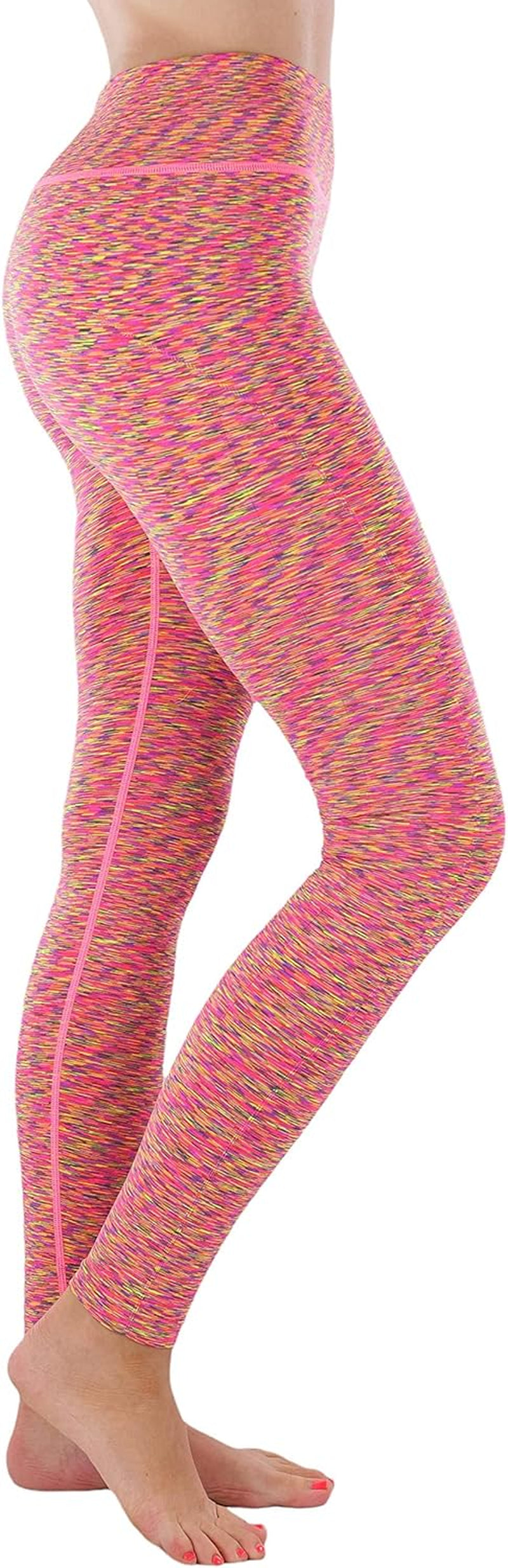 Tobeinstyle Women’S Comfort Heather Assorted Active Wear Seamless Leggings