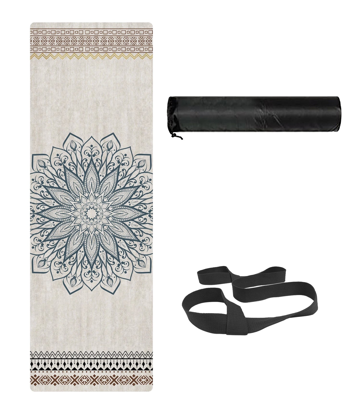Premium non-slip yoga mat – eco-friendly yoga mat for exercise and fitness; perfect Pilates yoga mat for floor workouts