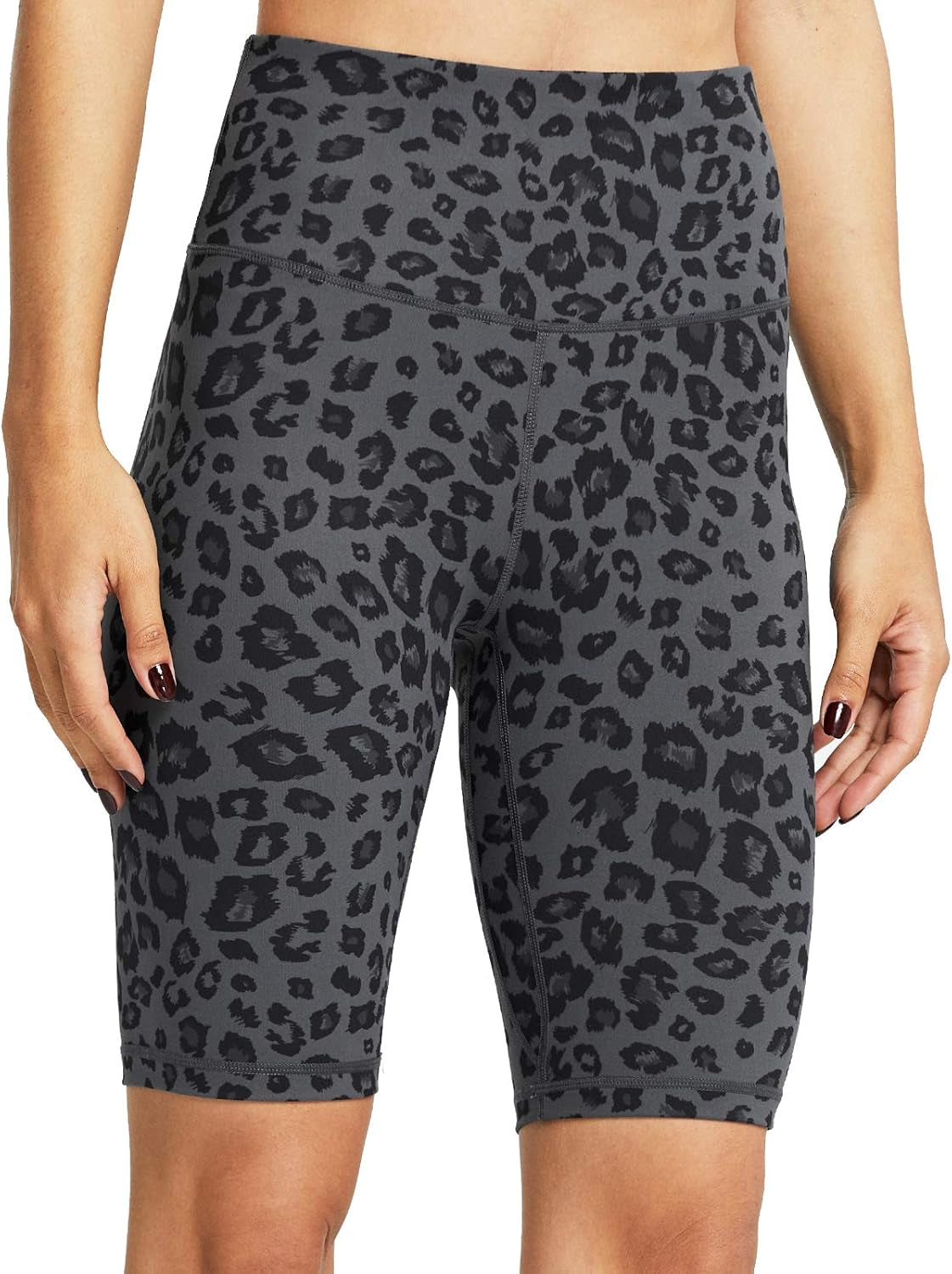 ZUTY 10" Biker Shorts Women High Waisted with 2 Hidden Pockets