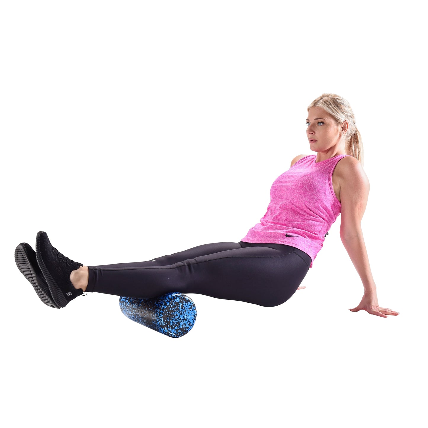 Athletic Works High Density Foam Roller, 13" Length, Blue/Black