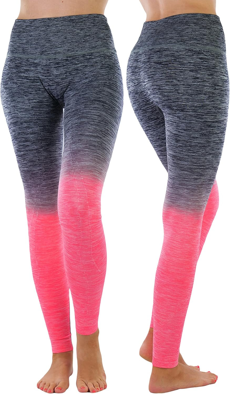 Tobeinstyle Women’S Comfort Heather Assorted Active Wear Seamless Leggings