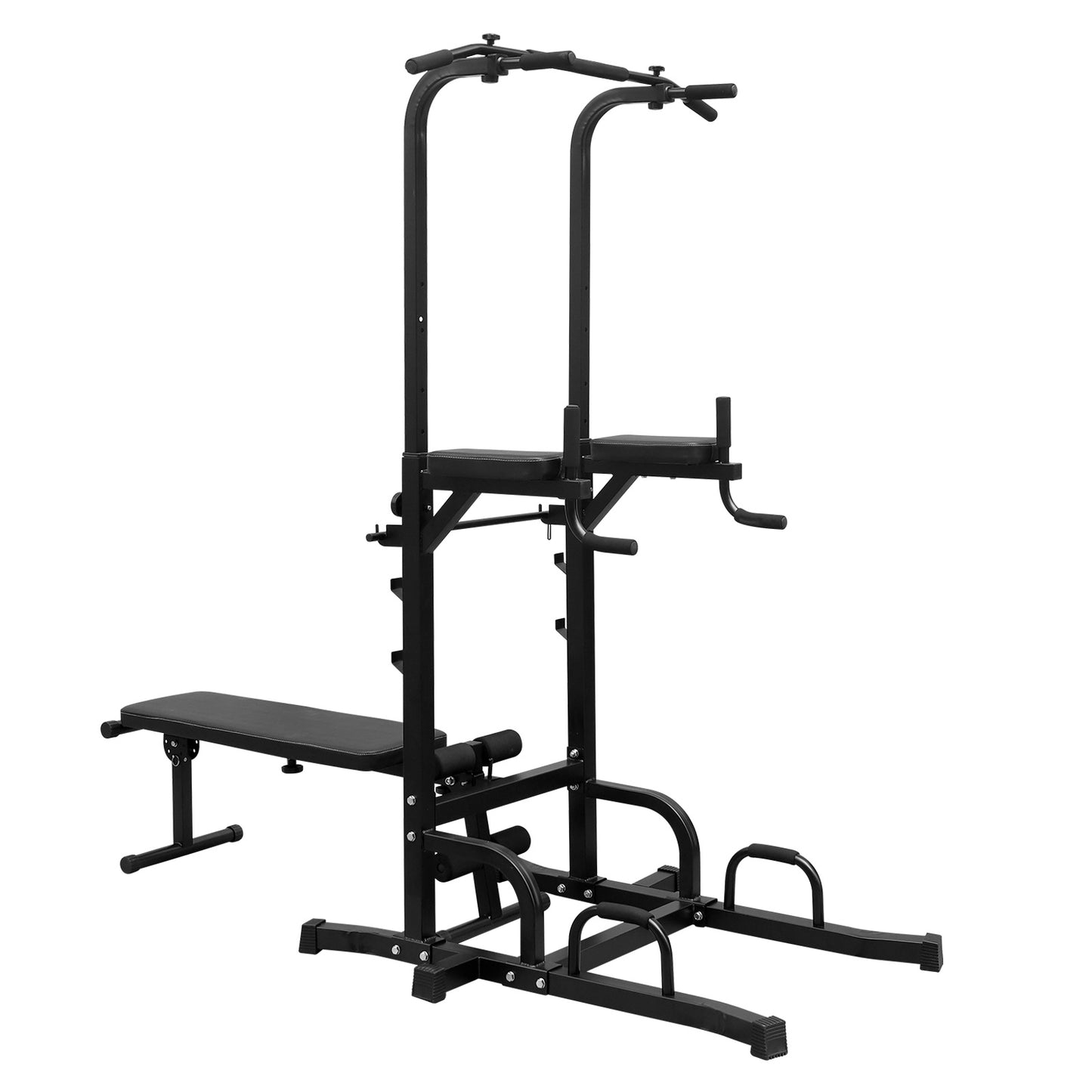 🏋️ Power Tower Parallel Bar Station – Full-Body Strength Training with Chin-Up Bar & Bench