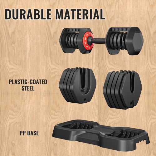 VitalVibe 9-in-1 Adjustable Dumbbell – Quick-Select Strength Training for Home & Gym