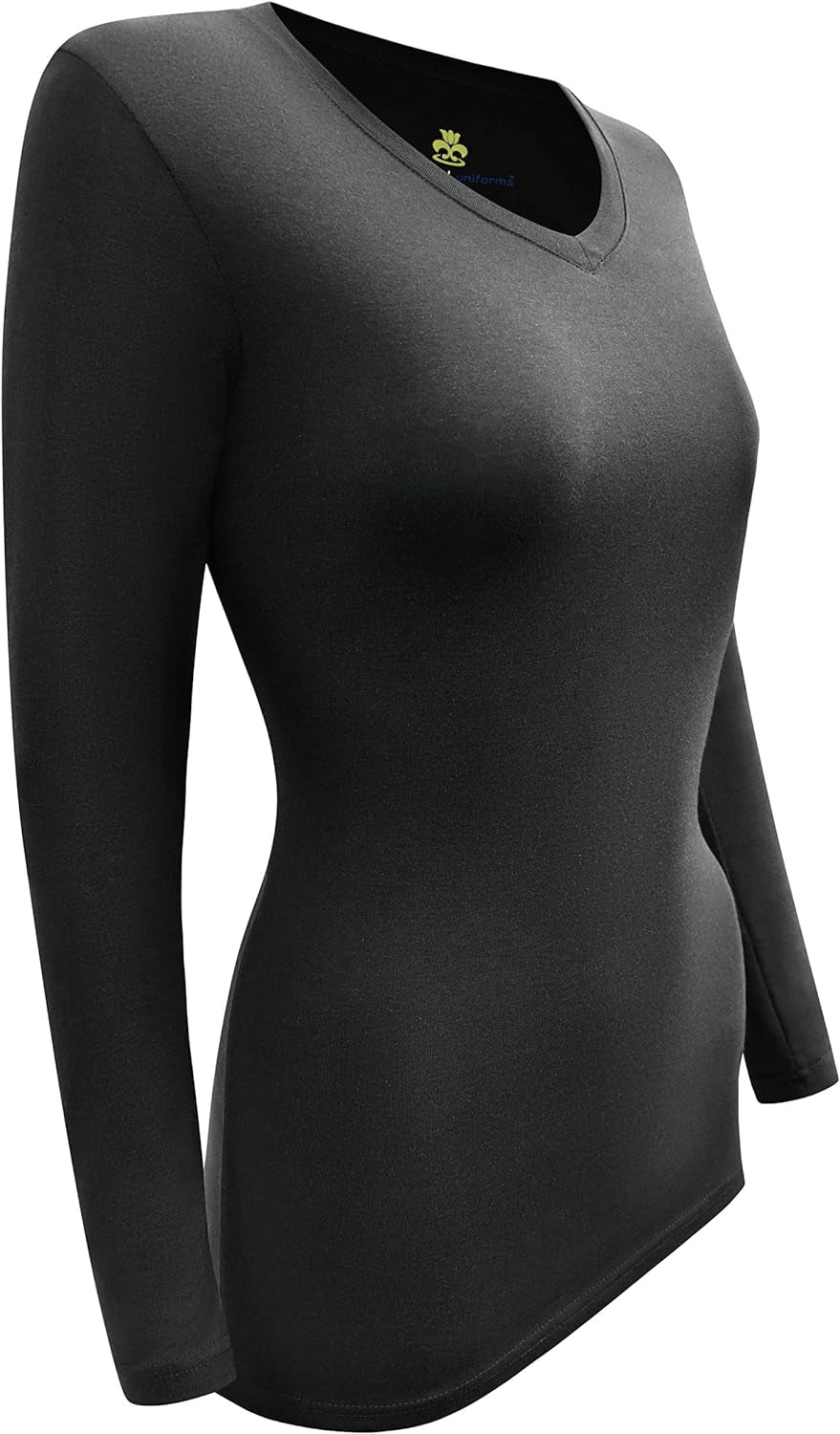 Natural Uniforms Women'S under Scrub Tee V-Neck Long Sleeve T-Shirt