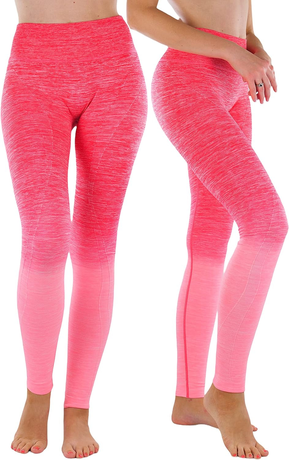 Tobeinstyle Women’S Comfort Heather Assorted Active Wear Seamless Leggings