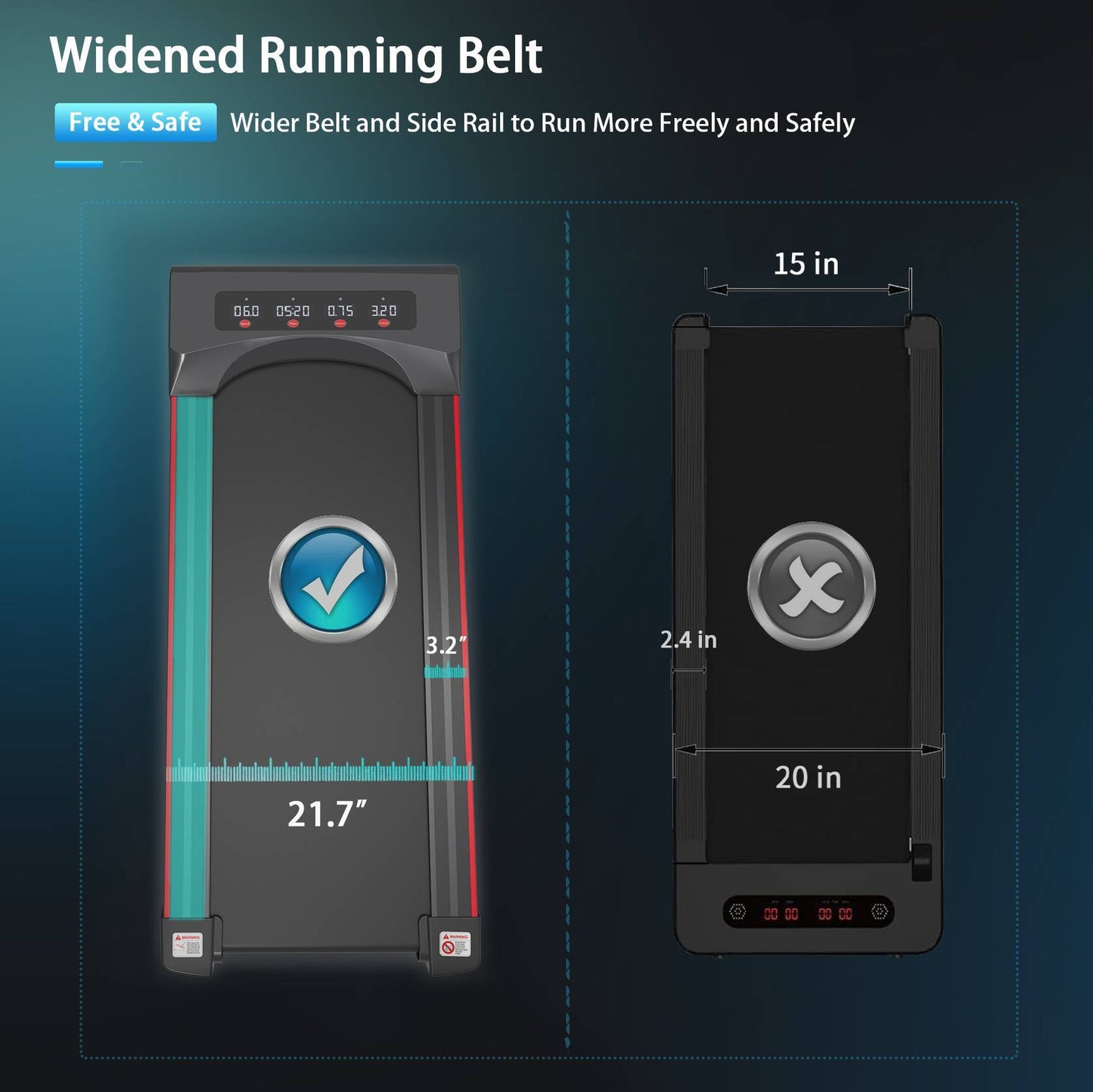 🏃 Under Desk Treadmill – Quiet, Compact Walking Pad for Home & Office Fitness
