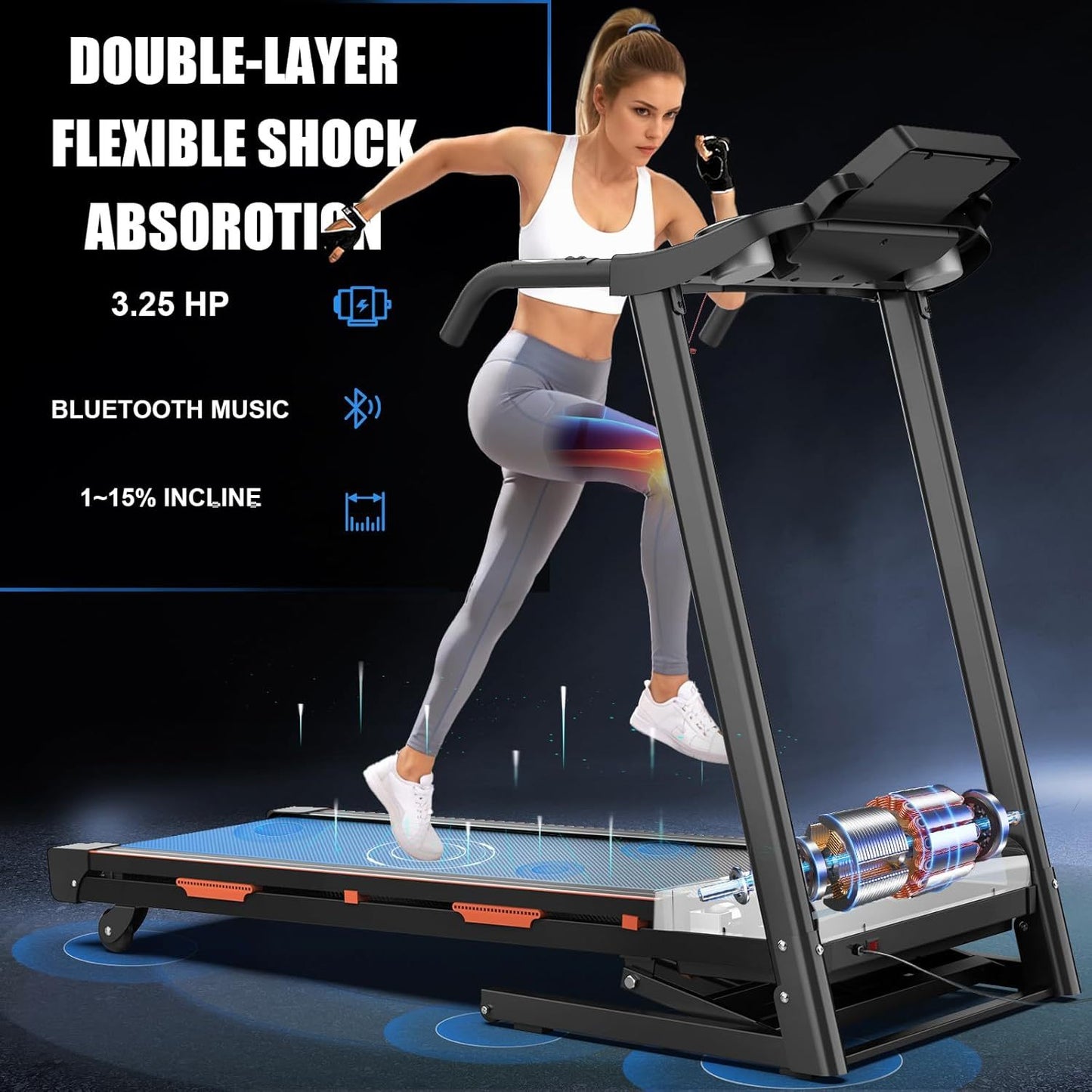 Home Automatic Tilt Treadmill – Powerful, Foldable & Energy-Efficient