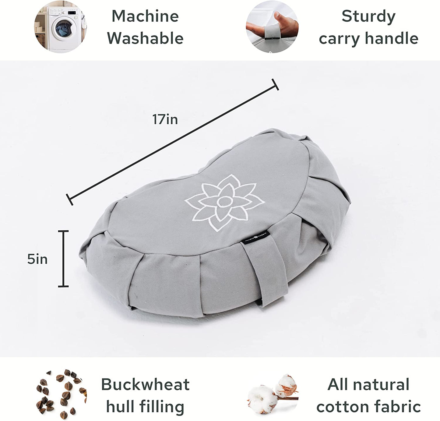 Zafu Yoga Bolster Meditation Cushion
