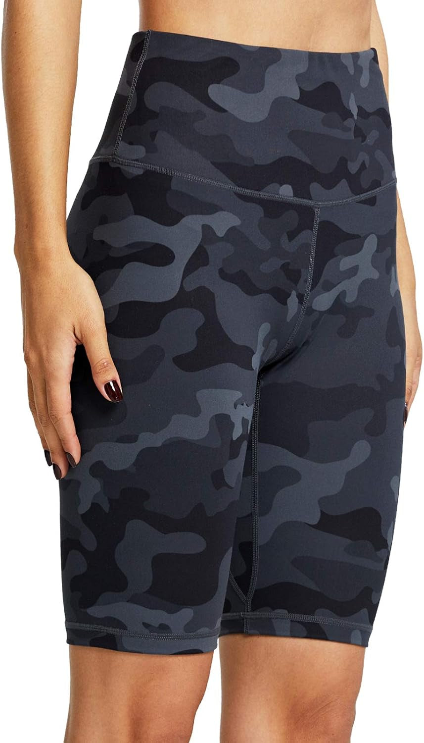 ZUTY 10" Biker Shorts Women High Waisted with 2 Hidden Pockets