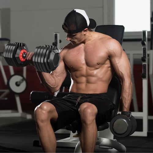 VitalVibe 9-in-1 Adjustable Dumbbell – Quick-Select Strength Training for Home & Gym