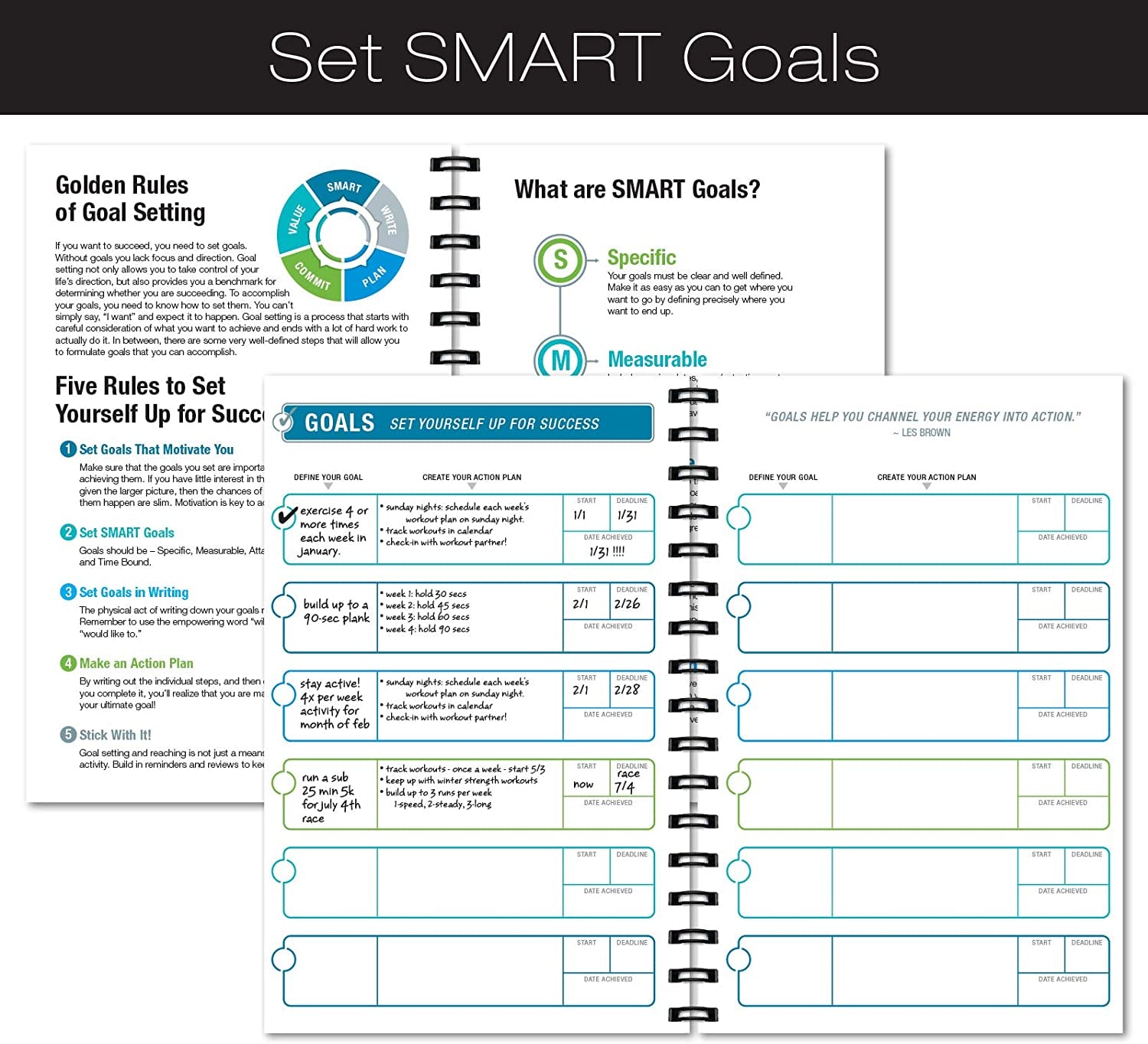Workout Fitness Journal Nutrition Planners: Clip-In Bookmark