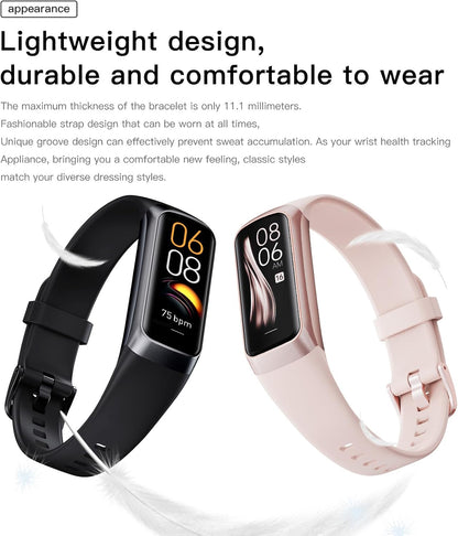 Fitness Trackers  Oled Screen Heart Rate Sleep Monitor Step Tracker 