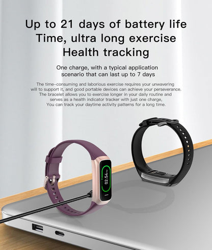Fitness Trackers  Oled Screen Heart Rate Sleep Monitor Step Tracker 