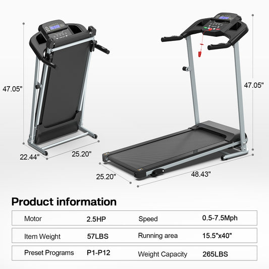 🏃 Treadmill JK106 – Quiet, Foldable Home Fitness Machine for Performance & Safety