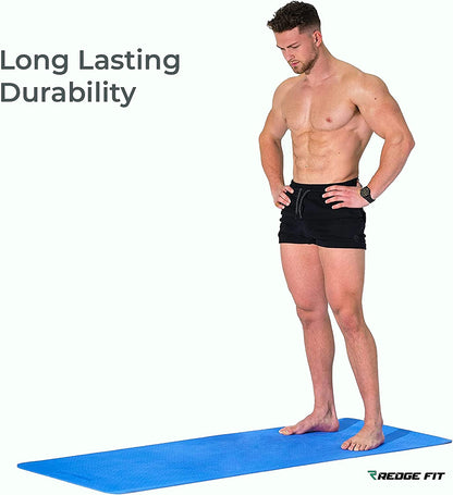 Redge Fit™ Double Sided Workout Mat with Carrying Straps Premium TPE Eco Friendly 