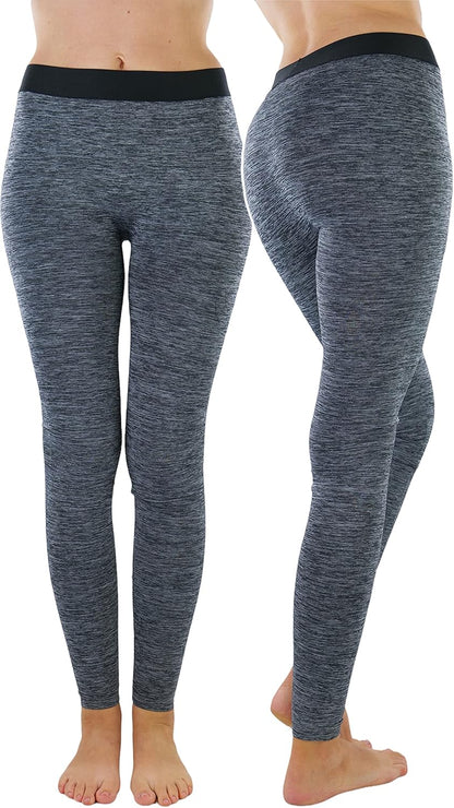Tobeinstyle Women’S Comfort Heather Assorted Active Wear Seamless Leggings