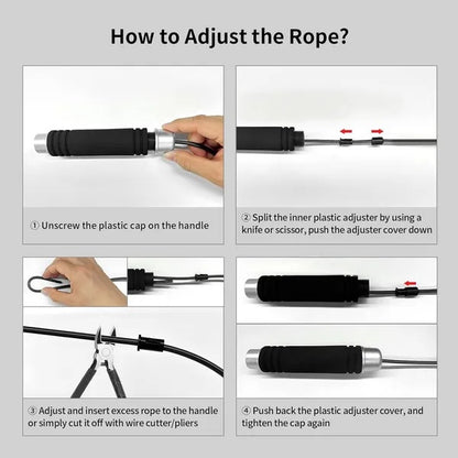 Tangle-Free Adjustable Jump Rope – Smooth, Fast & Customizable