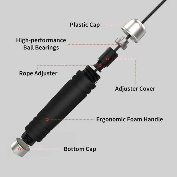 Tangle-Free Adjustable Jump Rope – Smooth, Fast & Customizable
