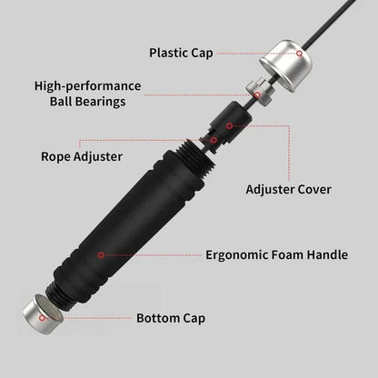 Tangle-Free Adjustable Jump Rope – Smooth, Fast & Customizable