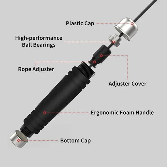 Tangle-Free Adjustable Jump Rope – Smooth, Fast & Customizable