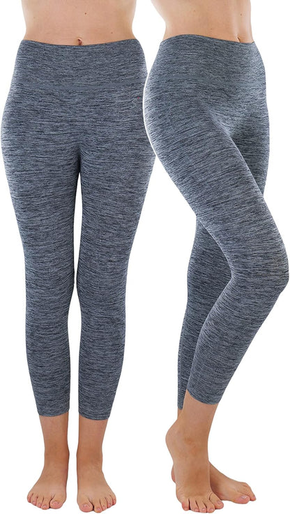 Tobeinstyle Women’S Comfort Heather Assorted Active Wear Seamless Leggings