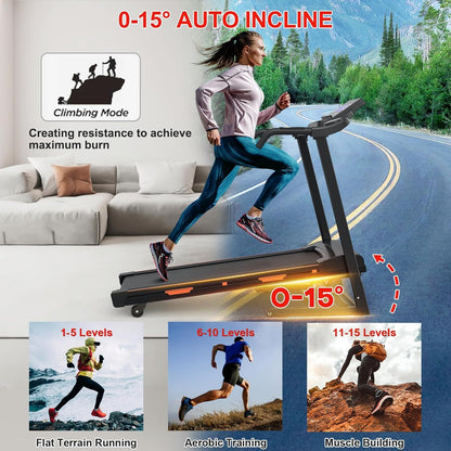 Home Automatic Tilt Treadmill – Powerful, Foldable & Energy-Efficient