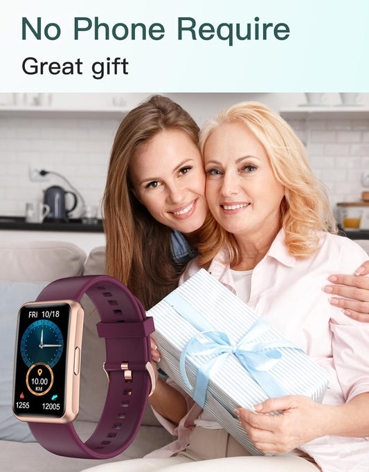IP68 Waterproof with Full Touch Screen Steps Calories Counter Sleep Tracker Alarm Clocks (Purple)
