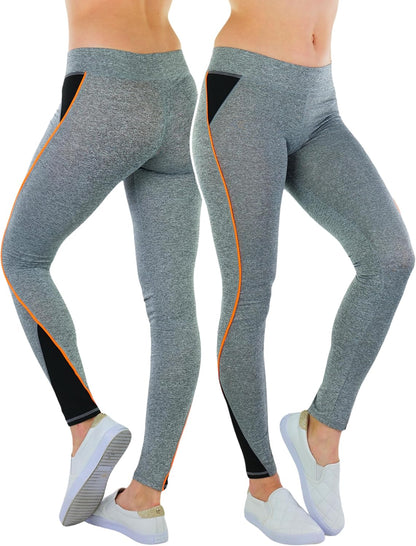 Tobeinstyle Women’S Comfort Heather Assorted Active Wear Seamless Leggings