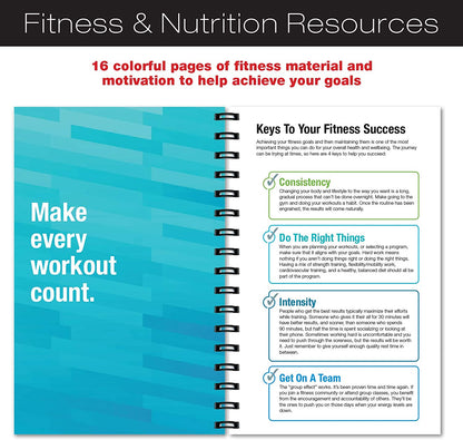 Workout Fitness Journal Nutrition Planners: Clip-In Bookmark