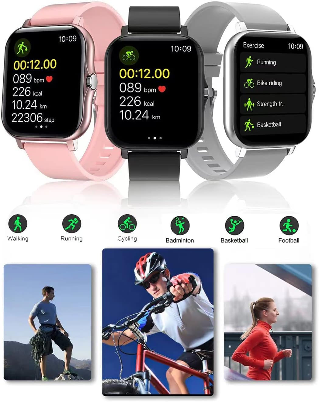 Smart Fitness Tracker Watch for Android/Ios 