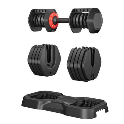 VitalVibe 9-in-1 Adjustable Dumbbell – Quick-Select Strength Training for Home & Gym