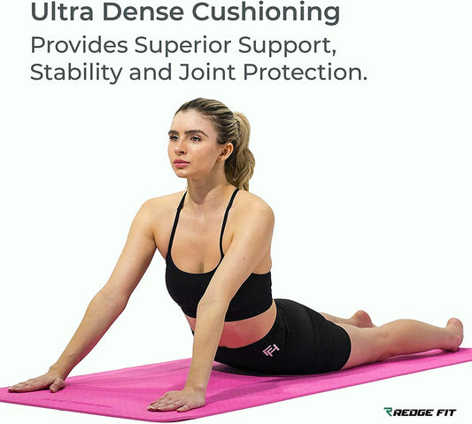 Redge Fit™ Double Sided Workout Mat with Carrying Straps Premium TPE Eco Friendly 